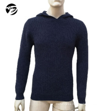 wholesale Hooded mens knit sweater mens oversize knit sweater knitted pullover men sweater